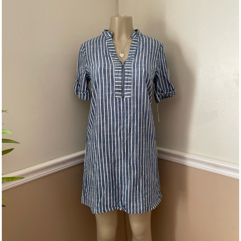 Anne Klein Women's Linen Striped Dress